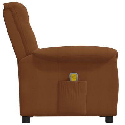 vidaXL masāžas krēsls, brūns mikrošķiedras audums