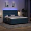 vidaXL LED box spring gulta ar matraci Zila 180 x 200 cm Samts