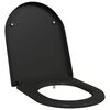 vidaXL Tualetes sēdeklis Melna 49 x 36 x 4 cm Duroplast