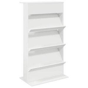vidaXL Žurnālu statīvs Balts 70 x 41 x 126 cm Inženierijas koks