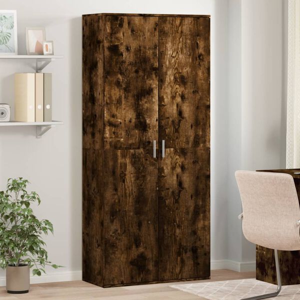 vidaXL augstais skapītis ozolkoka krāsa 80x35x180 cm inženierijas koks