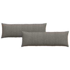 vidaXL Dīvāna spilveni 2 pcs Gai&scaron;i pelēks 120 x 40 cm Korduroja audums