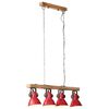 vidaXL sienas lampa, 25 W, bružāti sarkana, 90x24x111 cm, E27