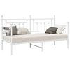 vidaXL Dienas gultas rāmis Balts 75 x 190 cm Tērauds