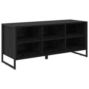 vidaXL Apavu skapis 100 x 35 x 44 cm Inženierijas koks Melns ozolkoks