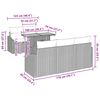 vidaXL Dārza dīvānu komplekts 6 pcs Bē&scaron;a Poliūtu rotangpalma
