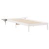 vidaXL Gultas rāmja komplekts ar sānu galdiem Balts 90 x 220 cm