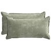 vidaXL Spilvenu pārvalks 2 pcs HOUTEN Zaļa 40 x 80 cm &Scaron;enila audums