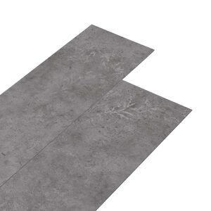 vidaXL Pa&scaron;līmējo&scaron;as PVC grīdas dēļi Betona pelēks 30,5 x 61 cm 28 gab.