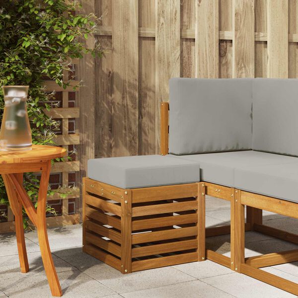 vidaXL Āra krēsla sols Cietā akācijas koks Dabiska