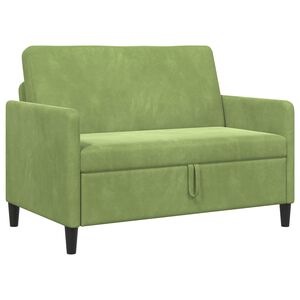 vidaXL Sofas ar uzglabā&scaron;anu 2-vietīgs Gai&scaron;i zaļa 122 x 78 x 87 cm