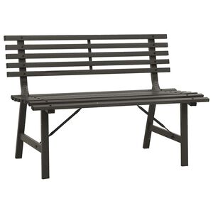 vidaXL dārza sols, 110 cm, tērauds, melns