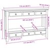 vidaXL Konsoles galds Brūna 115 x 32 x 75,5 cm Cieta mahagona koks