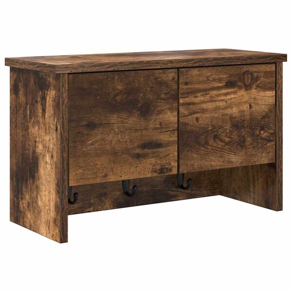 vidaXL Sienas pakaramais ar plauktu Dūmaka ozols 50 x 20 x 30 cm