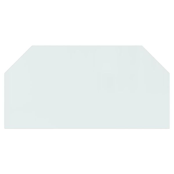 vidaXL kamīna plāksne, sešstūra forma, stikls, 120x60 cm