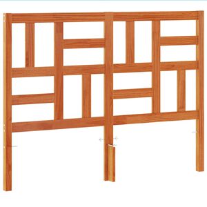 vidaXL galvgalis, vaska brūns, 135 cm, priedes masīvkoks