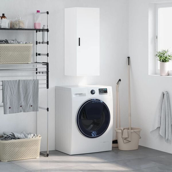 vidaXL sienas skapītis, 34,5x34x90 cm, balts