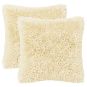 vidaXL Spilvenu pārvalks 2 pcs HEERLEN Krēmkrāsa 30 x 30 cm PV flīss
