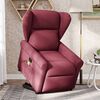 vidaXL masāžas krēsls, paceļams, atgāžams, vīnsarkans audums