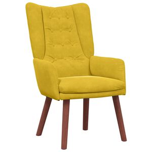 vidaXL atpūtas krēsls Dzeltena 63 x 67 x 94 cm Samts
