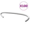vidaXL gabiona āķi, 100 gab., cinkots tērauds, 10 cm