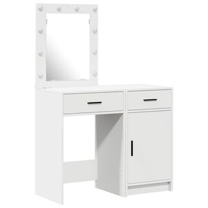 vidaXL Dressing galds 2 gab. Balts 50 x 41 x 135 cm Inženierijas koks