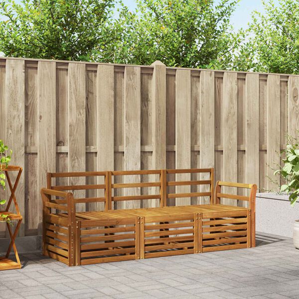 vidaXL Dīvāna komplekti 3 pcs Dabiska Cietā akācijas koks