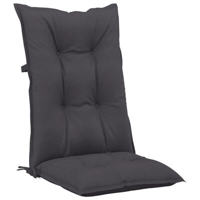 vidaXL dārza krēslu spilveni, 6 gab., pelēki, 120x50x7 cm, audums
