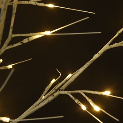 vidaXL Ziemassvētku koks, 120 LED, silti balta gaisma, 1,2 m