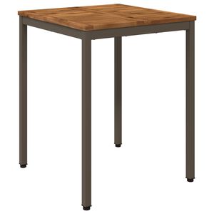 vidaXL Dārza vakariņu galds Dabiska un kafijas 60 x 60,5 x 75 cm