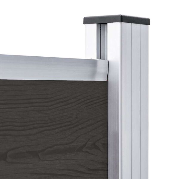 vidaXL žoga panelis, 175x146 cm, melns WPC