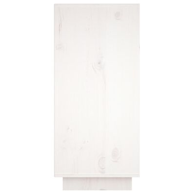 vidaXL kumode, balta, 60x34x75 cm, priedes masīvkoks