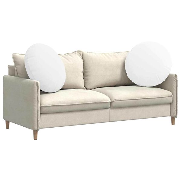 vidaXL Sēdvietas spilventiņi 2 pcs Balts &Oslash;60 x 21 cm audums