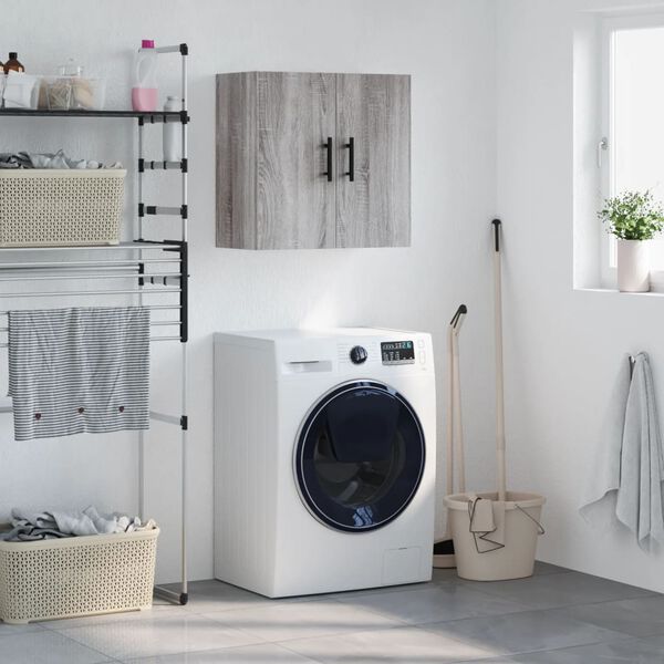 vidaXL sienas skapītis, pelēka ozola, 60x31x60 cm, inženierijas koks