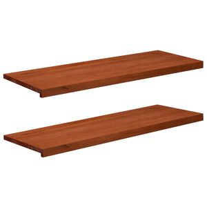 vidaXL Logu palodzes 2 gab. Brūna 110 x 40 x 2 cm Cietais gobu koks