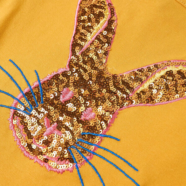 Bērnu krekls ar garām piedurknēm, dzeltenbrūns, 128