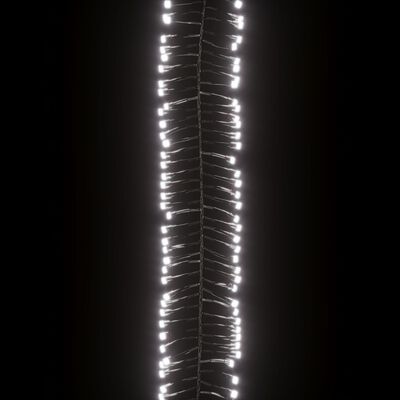 vidaXL LED lampiņu virtene ar 1000 LED, vēsi balta, 11 m, PVC