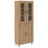 vidaXL Augstais skapītis 2 pcs Artisānā ozols 69,5 x 34 x 180 cm