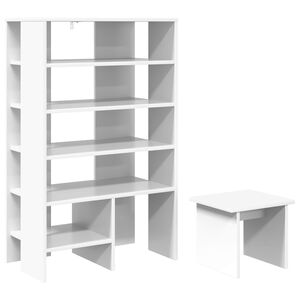 vidaXL Apavu skapis 2 gab. 62 x 35 x 100 cm Inženierijas koks Balts