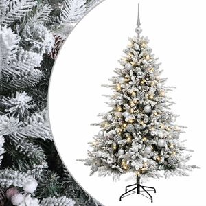 vidaXL Mākslīgā Ziemassvētku egle ar bumbiņu 120 cm 150 LED