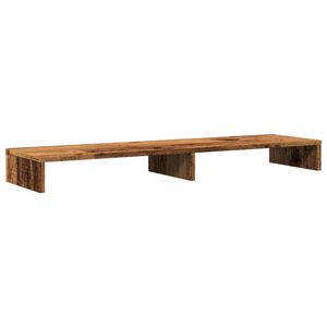 vidaXL monitora paliktnis, veca koka, 100x27x10 cm, inženierijas koks