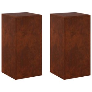 vidaXL Augu statīvs 2 pcs Rūsa 30 x 30 x 60 cm Novecināts tērauds