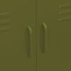 vidaXL skapītis, 80x35x101,5 cm, tērauds, olīvu zaļš