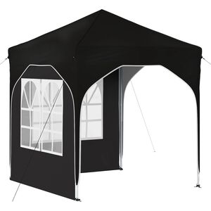 vidaXL Pop-up svinību teltis 192 x 192 x 245 cm Melns