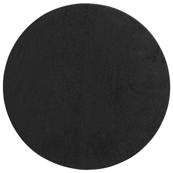 vidaXL Sānu galdiņ&scaron; Melns &Oslash;30x60 cm Masīvkoka Mango