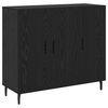 vidaXL Puse Melns ozolkoks 90 x 34 x 80 cm Inženierijas koks