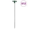 vidaXL telts mietiņi, 12 gab., 25 cm, 7 mm, cinkots tērauds un PP