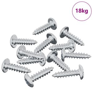 vidaXL Skrūve 13636 pcs Sudraba M4 x 16 mm Tērauds