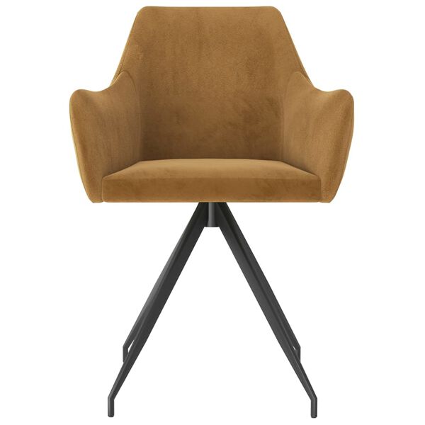 vidaXL virtuves krēsli, 2 gab., brūns samts