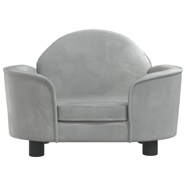 vidaXL gulta suņiem, gaiši pelēka, 66x40x45 cm, samts